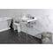 Kingston Brass 30 Carrara Marble Console Sink with Acrylic Legs, Marble WhiteBrushed Nickel LMS30MA8 - alternate 6